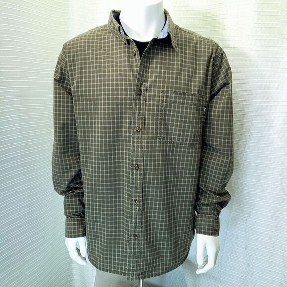 VTG Woolrich Mid-Weight Plaid Shirt Outdoor Loden Green Men's XXL EUC - Picture 11 of 15